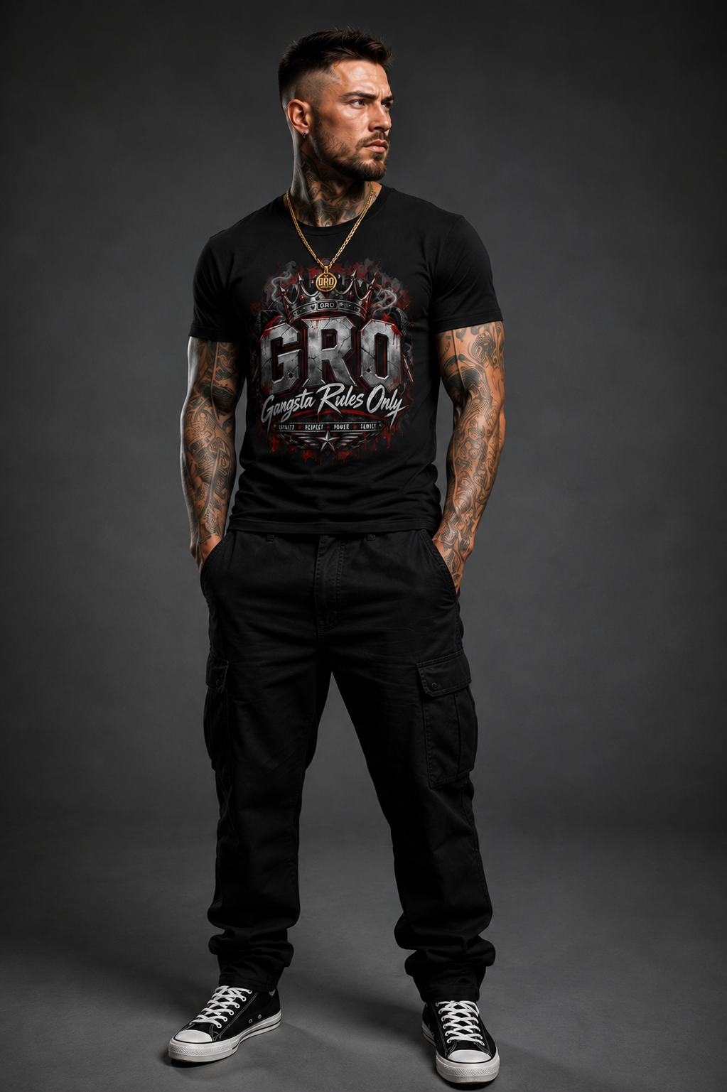GRO férfi merch modell